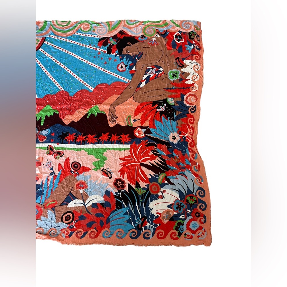 Bimba Y Loya Man and Woman Tropical Volcano Colorful Scarf - Picture 3 of 8